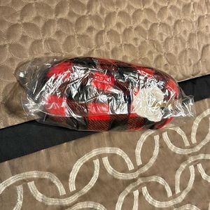 Brand new plaid, House slippers.